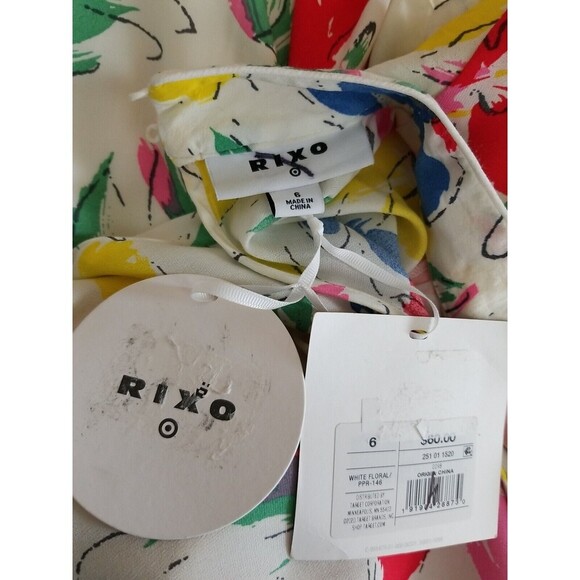 RIXO for Target Floral Cascade Ruffle Dress Size 6 - Picture 6 of 12